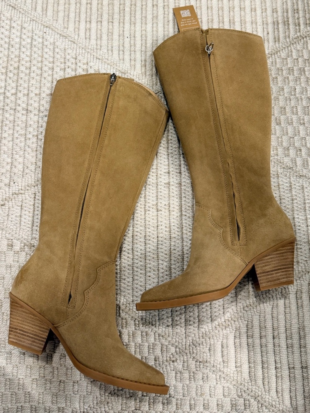 Dolce Vita Regy Western Wide Calf Boot in Black Suede - Picture 3 of 6